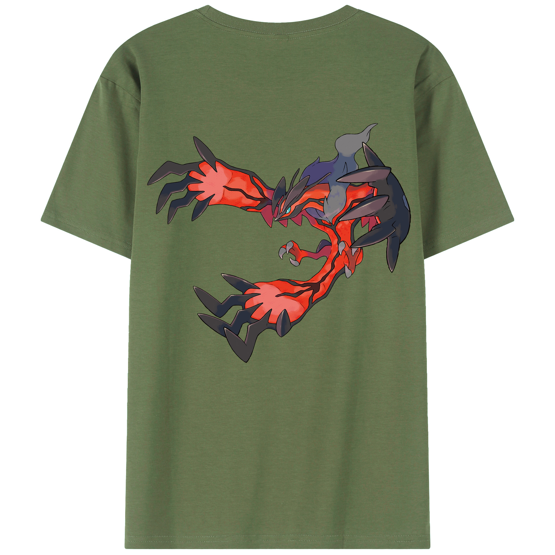 （画像用） ポケットモンスター Pokémon 綿100％ メンズ半袖Tシャツ（バックプリント） 通気性